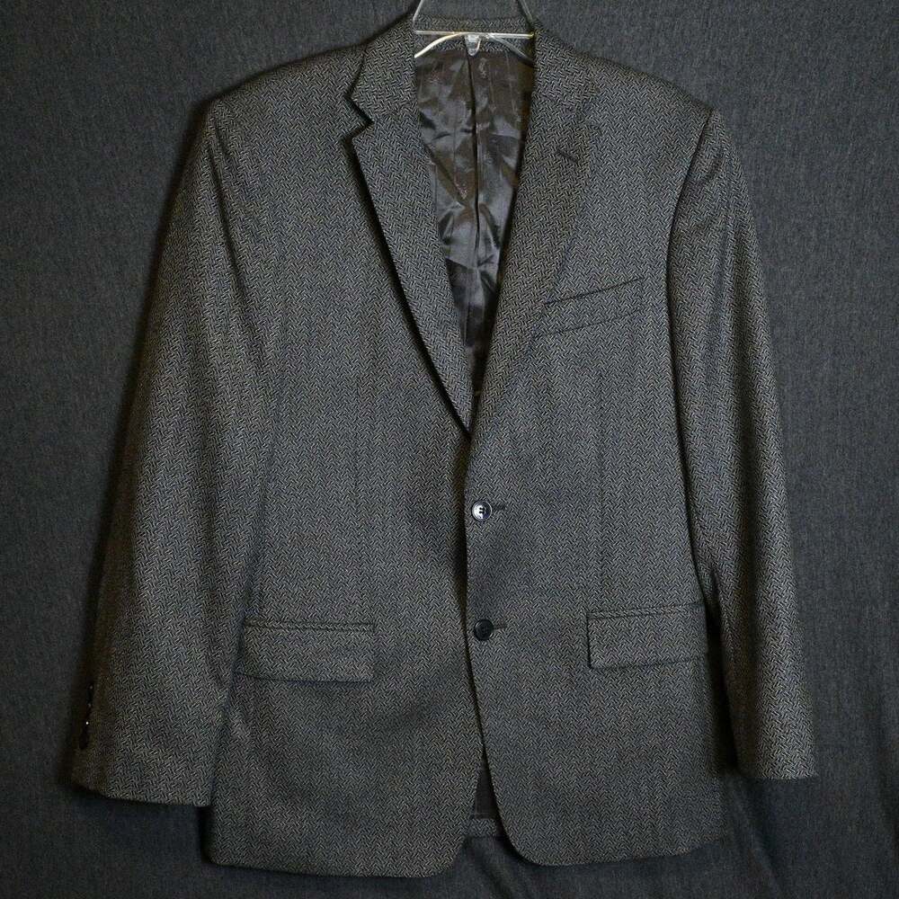 Versace Collection Men's 48 Tweed Herringbone Sport Coat Blazer 2-Button